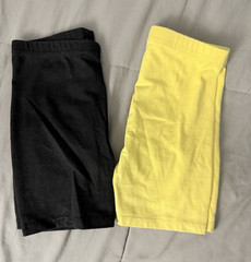 Garanimals Unisex 3T Shorts 2-Pack Solid Black/Yellow Elastic Waist Stretch