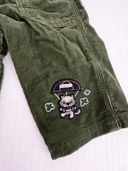Oshkosh B’gosh Boys’ 6 months Overalls Green Brown Embroidered Corduroy Twill 2p