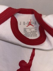 3 Piece Infant Baby Set Jordan Jumpman Shirt Bib Socks 0-6 Months Red/White