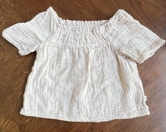 easy-peasy Toddler Girl Swiss Dot Top 18 M New Swamp Pale Pink Smock Organic
