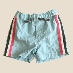 Carter’s Boys Swim Trunks 12M Light Blue Side Stripes Basic Summer Swimsuit
