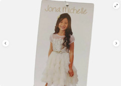 Jona Michelle Girl’s Flower DRESS (IVORY GOLD GLITTER 2T)NWT