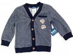 Miniville Blue Paw Print Cardigan Sweater 18-24 Months Button Front