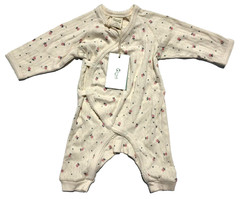Nature Baby Kimono Stretch Grow Pointelle Posey Blossom Print 0 3 Months