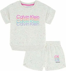 Calvin Klein Girls 2 Pieces Short Set Size 2T 3T 4T 4 5 6 6X