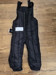 London Fog Snow Ski Bibs Kids Children 2T Black Waterproof Overalls Pants