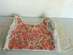 PINK & BLUE FOR BABIES Top White/Pink Blue Floral Sleeveless 18-24M EMBROIDERY
