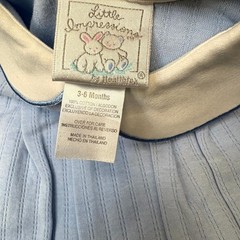 Vintage Y2K Little Impressions Bodysuit & Booties Set Size 3-6 M Blue Birdhouse