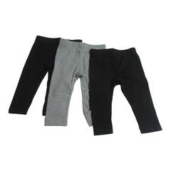 Cat & Jack Baby Size 3-6M Pull-On Leggings Black/Black/Gray (3 Pack) NWOT
