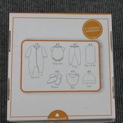 Little Peaches 25 Piece Layette Set Boys 0-3 Months Gray 100% Cotton New In Box