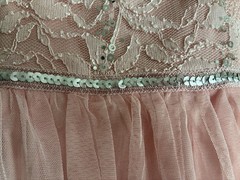 RMLA Toddler Girls Lace Sequin Tiered Tulle Lined Skirt Sleeveless Dress Pink 3T