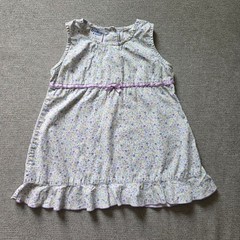 Girls Floral 24 Months Dress Purple Blue Ruffle Hem 24 Months OshKosh Bgosh