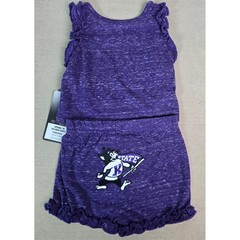 Colosseum K-State Wildcats Infant Girls Purple Space Dye Ruffle Set 6-12 Months