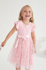 Sinhoon Toddler Girl Tulle Dress Summer Ruffle Sleeveless Casual Dress 12-18 Mon