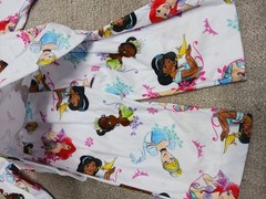 Disney Princess Print Set 2T Teal Blue Flame Resistant