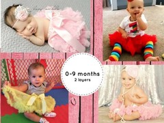 New Baby Girls Pink Tutu 0-9 mo Pettiskirt Skirt Newborn Photography Photo