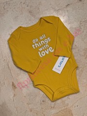 Carter’s Baby Bodysuit 24M One Piece Bodysuit Yellow Do all things With Love
