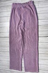 H&M Ribbed Lavender High-Waisted Pants – Size 10 – Terry Material