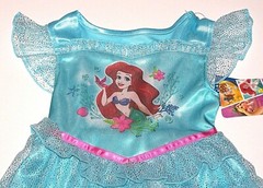 Disney Princess Ariel Little Mermaid Fantasy Nightgown Gown Pajamas New Girl
