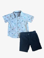 Calvin Klein Boys Logo Button Down Shirt And Shirts Set Size 3 T