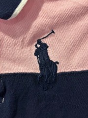 Polo Ralph Lauren Color Block Polo Shirt Pink Blue White Toddler Kid Size 4/4T