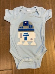 Mi Cielo Kids Felt R2D2 Star Wars Bodysuit 18m NWOT