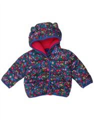 JOULES Baby Girls Hooded Padded Jacket 3-6 Months Multicoloured Floral DF20
