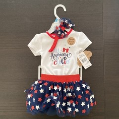 NWT Girl’s Patriotic/4th of July 3-Piece Outfit. Size 6 MOS