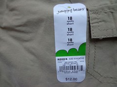 JUMPING BEANS boy’s sz 18 months NWT cotton shorts (2) brown/green/white/blue