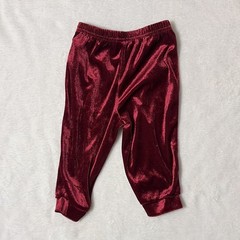 SHEIN 2pc Velour Hoodie & Pants Set Burgundy 9-12M Unisex Fall/Winter
