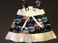 US United States NAVY Military Baby Infant Toddler Girls Dress * YOU PICK SIZE *
