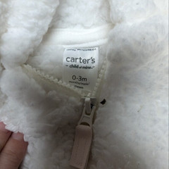 carters plush sherpa bear hood baby jacket 0-3m