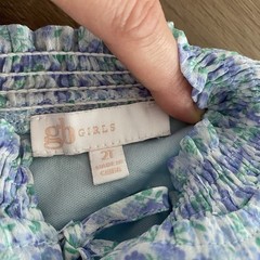 GB Girls Light Blue Floral Chiffon Dress Baby Girl’s Size 2T