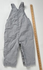 Just One You by Carter’s 12M Blue/White Striped Dinosaur Overall One-Piece