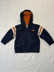 Nike Hoodie Size 2T Toddler Blue Navy Full Zip Up Long Sleeve Solid Logo Warm