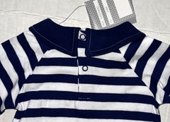 ROCK A BYE BABY sleeper white/navy STRIPED motif size 3-6 months