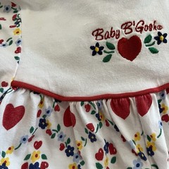 Vintage 90s Baby B’Gosh Infant Girl 3-6M Bubble Romper One Piece Heart Floral