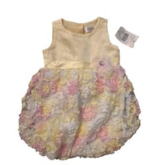 NWT Nannette Baby 6M Floral Bubble Yellow Pink Fairy Easter 90’s Deadstock