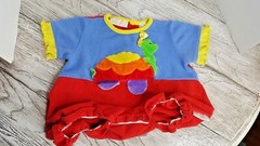 Rare Vintage BabyGund Romper 24 Months Turtle RN 16518 Red,Yellow Orange,Green