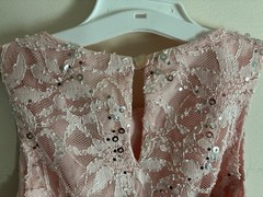RMLA Toddler Girls Lace Sequin Tiered Tulle Lined Skirt Sleeveless Dress Pink 3T