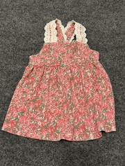 Crown & Ivy Girls 4T Pink Floral Crocheted Lace SunDress