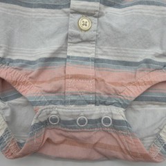 Baby Bgosh Button Up Shirt One Piece Toddler Boys Size 24 M Striped.#38216