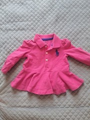 Ralph Lauren Baby Girl Summer Polo Dress And Shirt Size 6 Months Yellow Pink