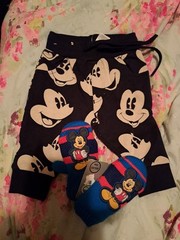 3-6 Months Mickey Mouse Joggers and Mickey Mouse Gloves XXS/XS from Disney Store