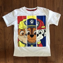 Nickelodeon Paw Patrol T-Shirt White Large Graphic Size 5/6