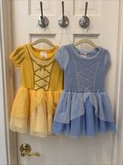 Bundle of 2 Disney Dresses Tulle Size 2T Belle Cinderella