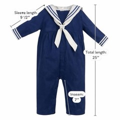 Baby Boy 18m Sailor Corduroy Romper Necktie Festival Jumpsuit One Piece