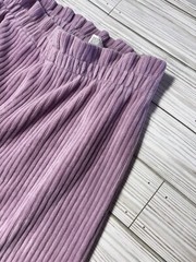 H&M Ribbed Lavender High-Waisted Pants – Size 10 – Terry Material
