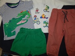 Boden GAP Hann Boys 12-18 Months (4) Piece Pants Shorts ALLIGATOR Shirt Bundle C