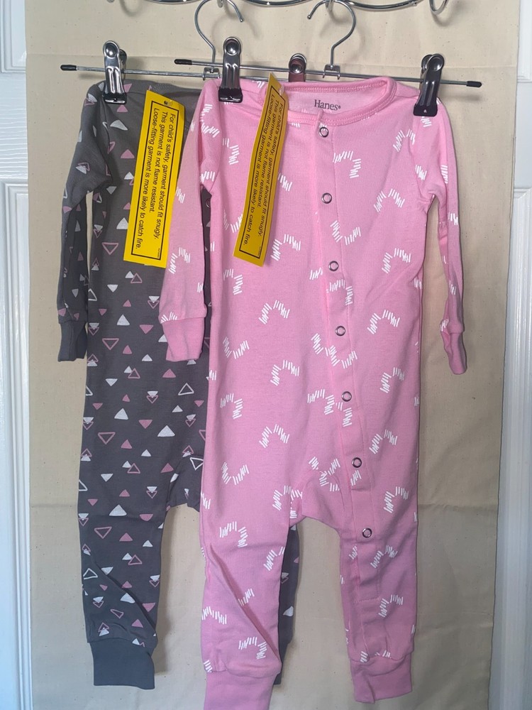 HANES Ultimate FLEXY One Piece Set Pink NEW Size 6-12m